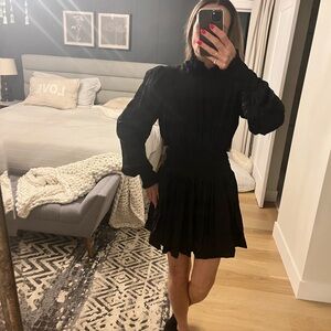 Balmain Black Long Sleeve Dress